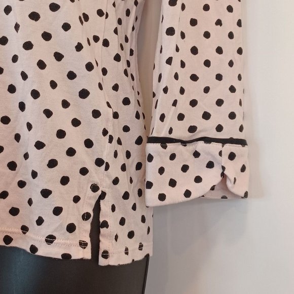 KATE SPADE Sz S Dream A Little Dream Polka Dot Pink Night T Pocket Casual Lounge - Picture 7 of 13